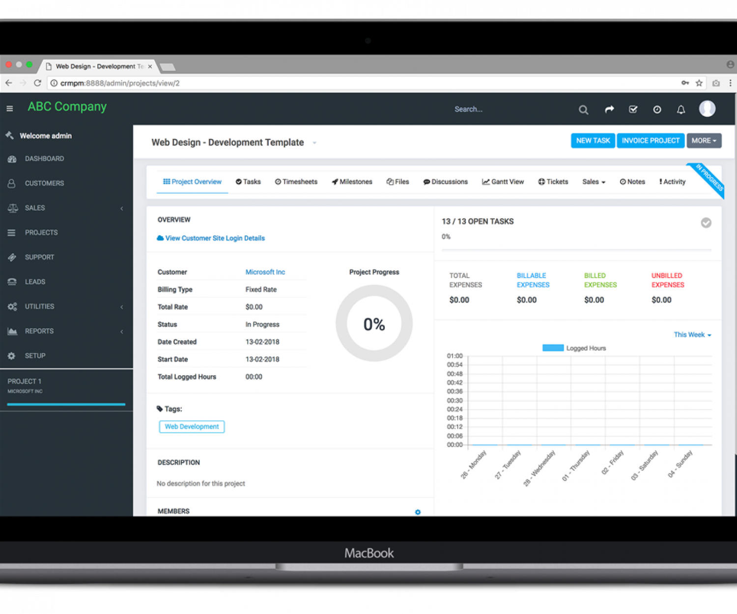 Project Management Homepage- Ingress IT