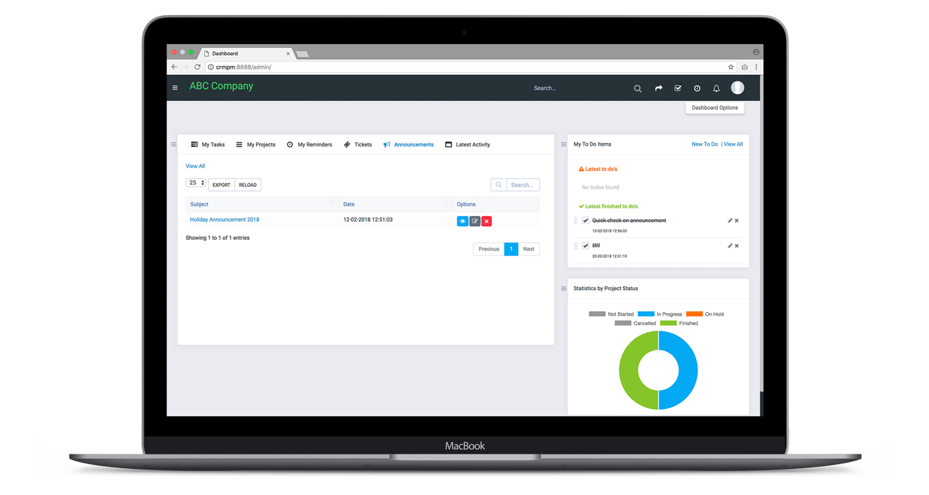 Project Management Dashboard- Ingress IT